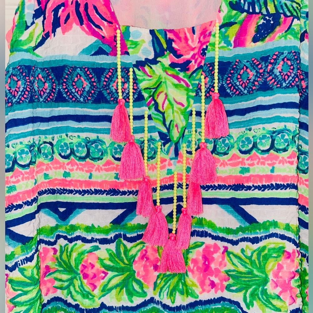 Lilly Pulitzer Gabriella tassel dress Daiquiri Shack - Picture 3 of 4